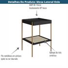 Mesa Lateral De Apoio Oslo Artesano 43 Cm (largura) Mdp Nero