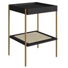 Mesa Lateral De Apoio Oslo Artesano 43 Cm (largura) Mdp Nero