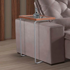 Mesa Lateral De Apoio Para Suporte Braço Sofá Canela