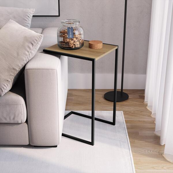 Mesa Lateral De Apoio Sofá - Industrial - Artesano