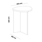 Mesa Lateral De Apoio Tampo Redondo Delta Cedro