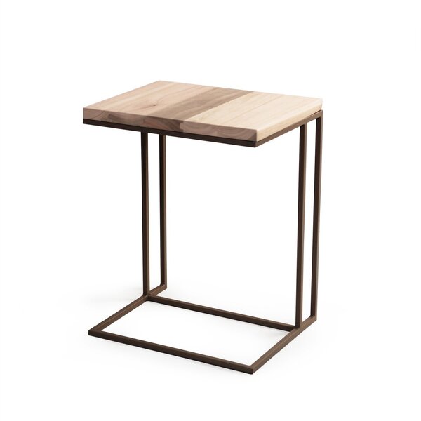 Mesa Lateral De Apoio Tampo Retangular Couch Marrom