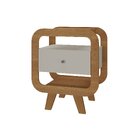 Mesa Lateral De Apoio Theo Com Usb Cinamomo/ Off White