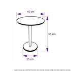 Mesa Lateral De Canto Decorativa Monopé Pequena Laqueada Preta