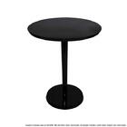 Mesa Lateral De Canto Decorativa Monopé Pequena Laqueada Preta