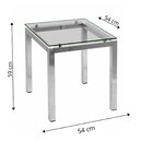 Mesa Lateral De Canto Em Aço 54 X 59 Cm Design Moderno Cromado
