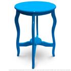 Mesa Lateral De Canto Inglesa Laqueada Azul Turquesa