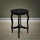 Mesa Lateral De Canto Inglesa Laqueada Preta