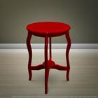 Mesa Lateral De Canto Inglesa Laqueada Vermelha