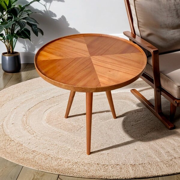 Mesa Lateral De Canto Lateral Laminada 60x60cm Mel