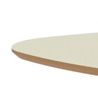 Mesa Lateral De Canto Orgânica 65cm 100% Mdf Nature Off White