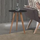 Mesa Lateral De Canto Pé Palito 50 Cm Preto