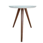 Mesa Lateral De Canto Pé Palito Branca 50 Cm