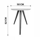 Mesa Lateral De Canto Pé Palito Preta 50 Cm