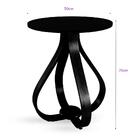 Mesa Lateral De Canto Pés Cebola 70x50cm Espelhada