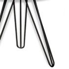 Mesa Lateral De Canto Preto Com Pé Metal Preto