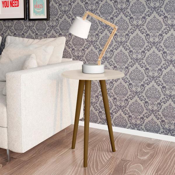 mesa lateral de canto sala de estar cor off white