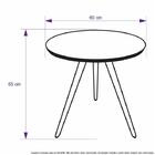 Mesa Lateral De Canto Tripé Laqueada Branca E Preta