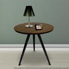 Mesa Lateral De Canto Tripé Laqueada Preta E Tabaco