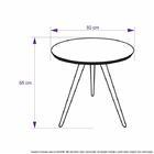 Mesa Lateral De Canto Tripé Média Laqueada Branca