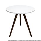 Mesa Lateral De Canto Tripé Média Laqueada Tabaco E Branca