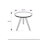 Mesa Lateral De Canto Tripé Pequena Laqueada Azul Turquesa