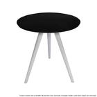 Mesa Lateral De Canto Tripé Pequena Laqueada Branca E Preta