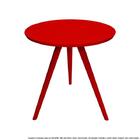 Mesa Lateral De Canto Tripé Pequena Laqueada Vermelha