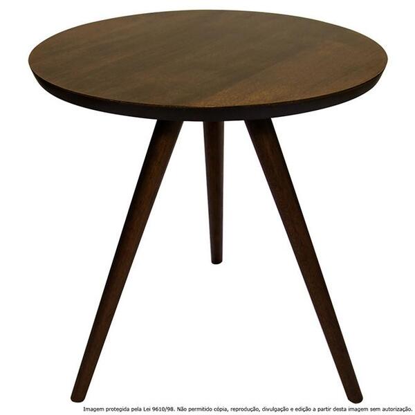 Mesa Lateral De Canto Tripé Tabaco