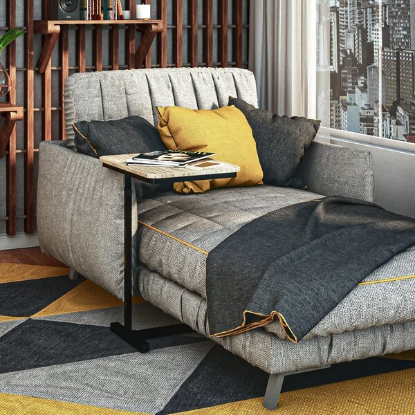 Mesa Lateral De Estudo 45cm  Preto/fresno