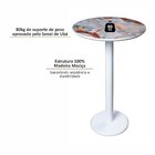 Mesa Lateral De Madeira Maciça, Pintura Em Laca E Impressão 2