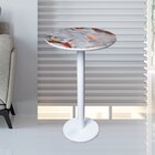 Mesa Lateral De Madeira Maciça, Pintura Em Laca E Impressão 2