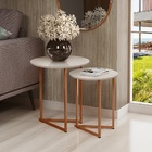 Mesa Lateral De Sala Pé De Ferro Sofá Apoio Canto Moderna