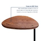 Mesa Lateral De Sofá Folha 70cm X 40cm X 30cm Preto/madeira
