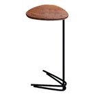 Mesa Lateral De Sofá Folha 70cm X 40cm X 30cm Preto/madeira