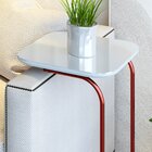 Mesa Lateral De Sofá Roma 37cm X 30m X 70cm Rose / Off White