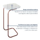 Mesa Lateral De Sofá Roma 37cm X 30m X 70cm Rose / Off White