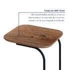Mesa Lateral De Sofá Roma Para Sala De Estar Preto/cinamomo