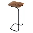 Mesa Lateral De Sofá Roma Para Sala De Estar Preto/cinamomo