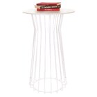 Mesa Lateral Decorativa Cônica 49x75cm Branco Fosco/branco