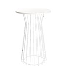 Mesa Lateral Decorativa Cônica 49x75cm Branco Fosco/branco
