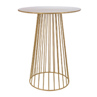 Mesa Lateral Decorativa Em Metal Dourado 44x33 Cm - D'rossi