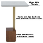 Mesa Lateral Decorativa Para Sala De Estar Goagil 40x40 Tampo