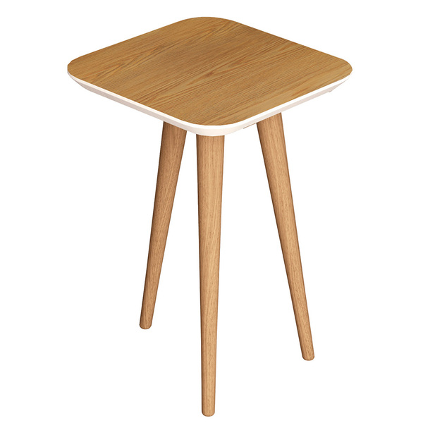 Mesa Lateral Decorativa Para Sala De Estar Quartzo Pés Palito