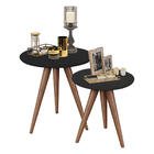Mesa Lateral Decorativa Preta - Múltipla Móveis