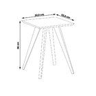 Mesa Lateral Decorativa Quadrada Polly Freijó G29 - Gran Belo