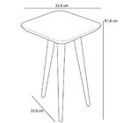 Mesa Lateral Decorativa Quartzo B01 Nature Off White Pés Pali