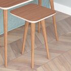 Mesa Lateral Decorativa Quartzo B01 Nature Off White Pés Pali