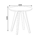 Mesa Lateral Decorativa Redonda Polly Branco Acetinado G29 -