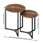 Mesa Lateral Delta Estilo Industrial Tampo Em Mdf